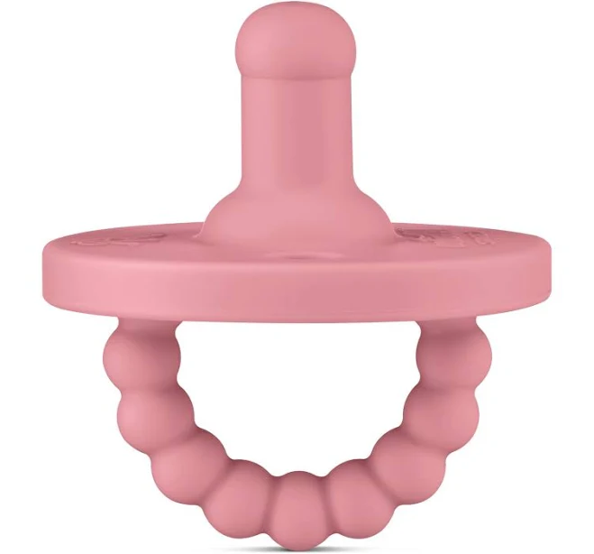 Ryan and Rose Cutie Pat Round Silicone Pacifier & Teether