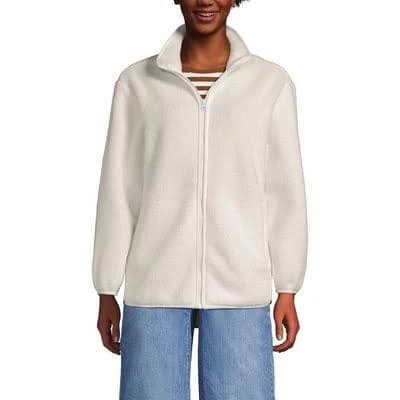 Lands' End Women's Cozy High Pile Full Zip Fleece Jacket