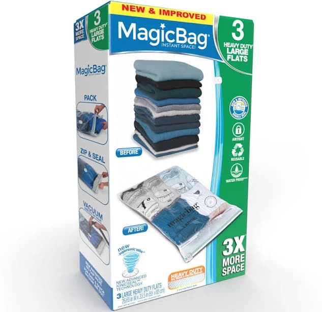 MagicBag Instant Space Heavy Duty Large Flat Vacuum-Seal Storage Bags