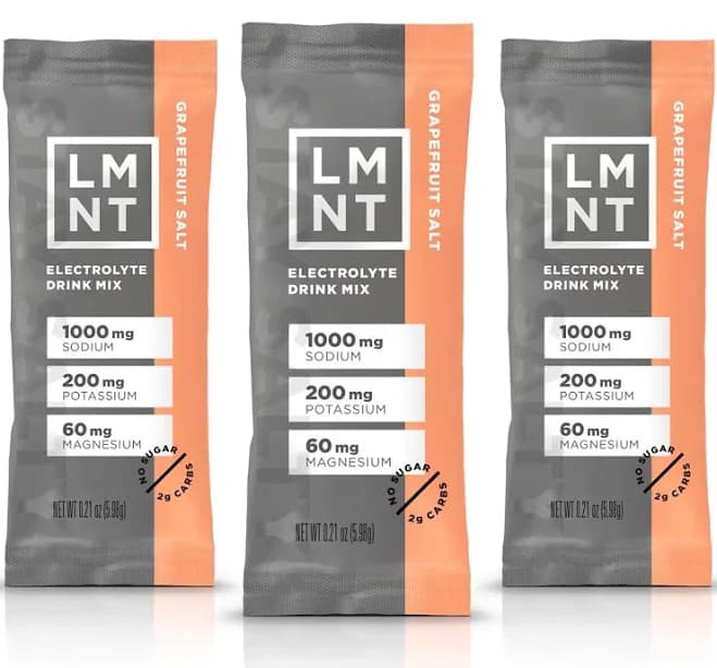 LMNT Zero-Sugar Electrolyte Drink Mix | Grapefruit Salt - 30ct | Hydration Powder Packets | No Sugar or Artificial Ingredients | Keto & Paleo