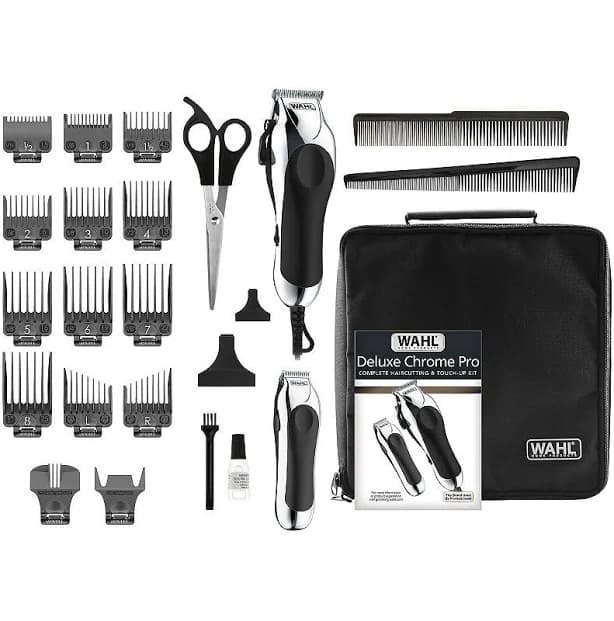Wahl Deluxe Chrome Pro Clipper and Trimmer Kit