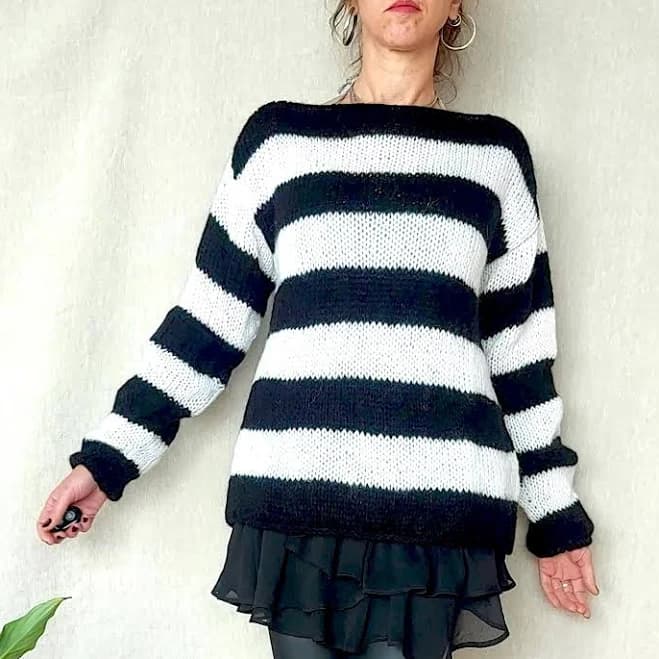 Punk Grunge Goth Mohair Sweater