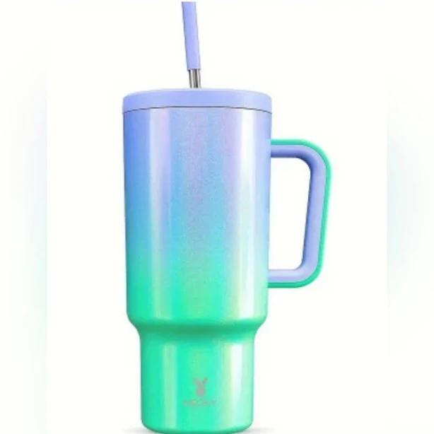Meoky Dining | Meoky 40oz Stainless Steel Insulated Ombre Tumbler | Color: Blue/Green | Size: Os | Jennstar808's Closet