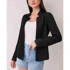 Womens Casual Work Office Open Front Blazer Jacket with Removable Shoulder Rose Red M : Target