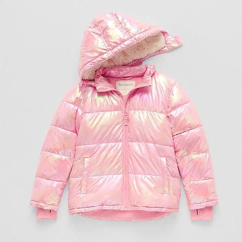 Thereabouts Little & Big Kid Girls Heavyweight Puffer Jacket with Removable Hood