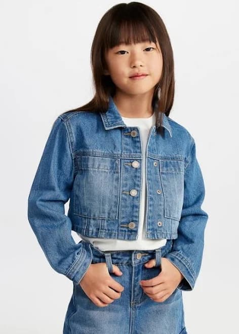Kids fabkids Cropped Oversized Trucker Girls