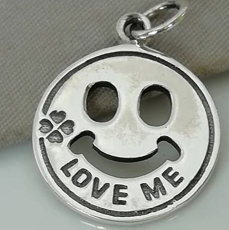 Silver Smile Face Charm