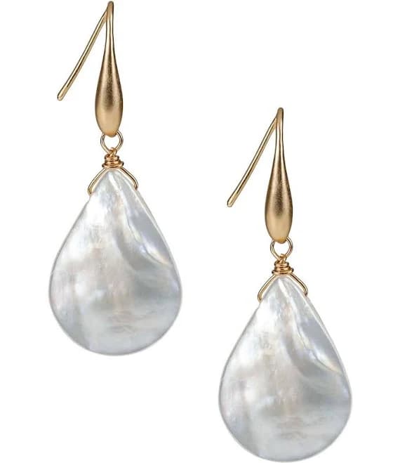Patricia Nash Women's Seashore Pearl Shell Dangle Earrings