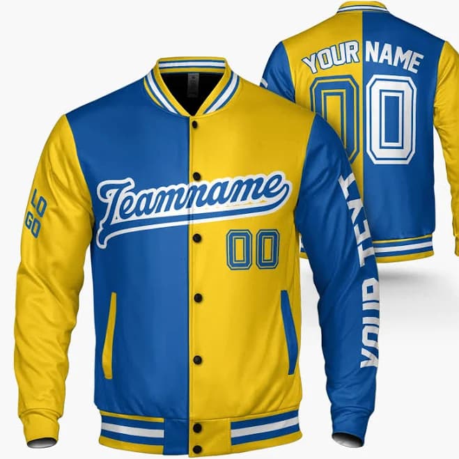 Custom Varsity Jacket with Royal Split