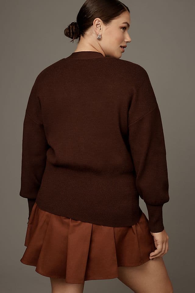 Pilcro Slim Ribbed V-Neck Cardigan Sweater | Anthropologie
