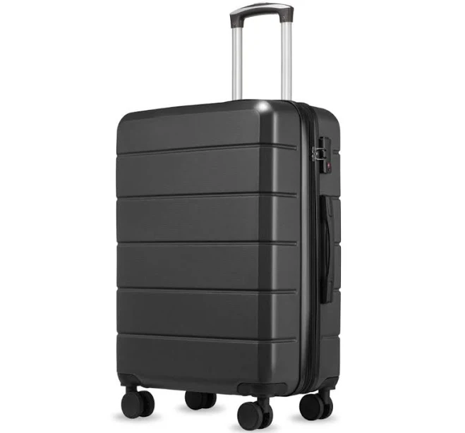 LUGGEX Carry On Hardside Expandable Spinner Suitcase with TSA Lock