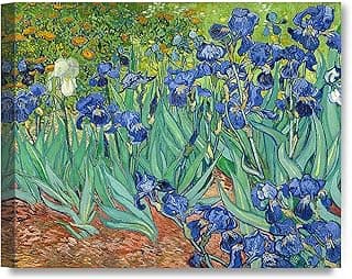 DECORARTS - Irises in the Garden, Vincent Van Gogh Art Reproduction. Giclee Canvas Prints Wall Art for Home Decor 30x24