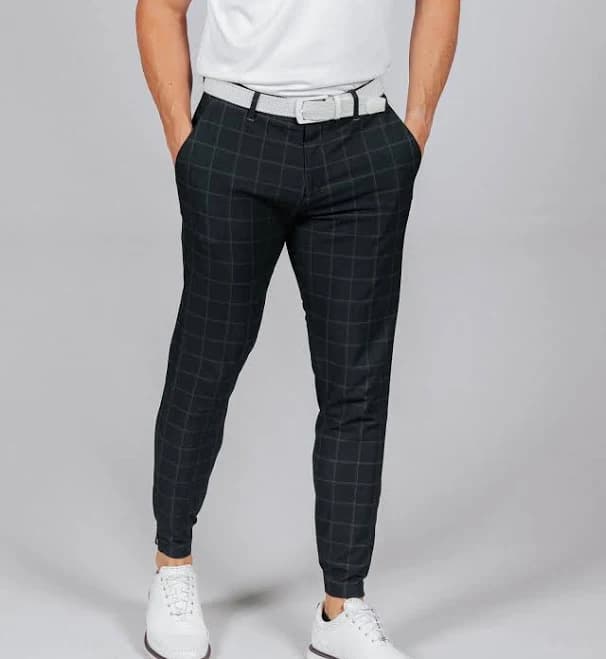 Men's Plaid Golf Jogger