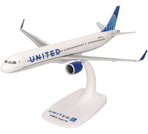United Airlines Airbus A321neo N44501 1/200 Scale Desk Model Herpa
