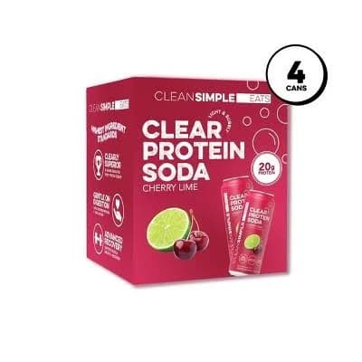 Clean Simple Eats Cherry Lime Protein Soda