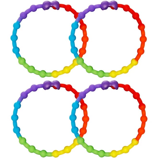 4-Pack Rainbow Hair Ties