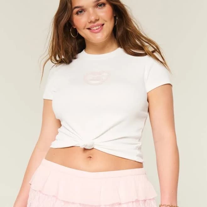 Women's Hollister Polly Pocket Graphic Baby Tee