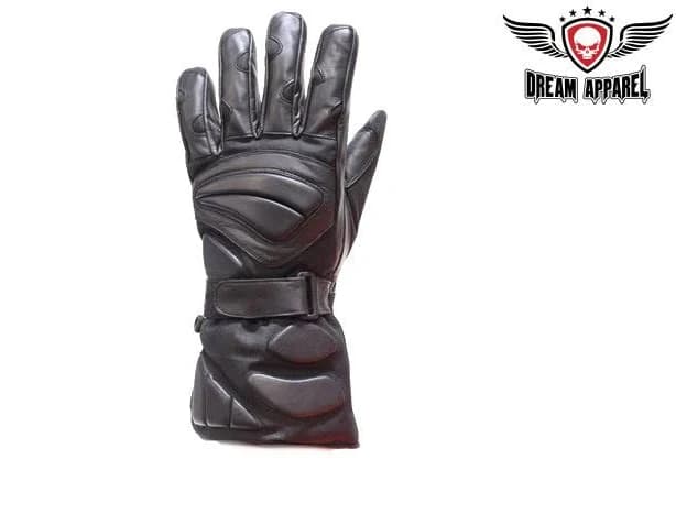 Biker Full Finger Riding Gloves with Velcro Strap