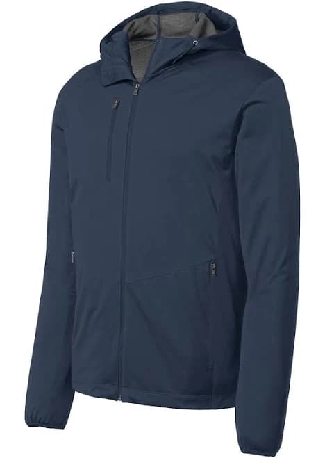 Driven Navy Custom Hooded Soft Shell Jacket