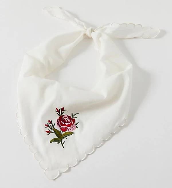 Urban Outfitters Embroidered Cotton Hair Scarf