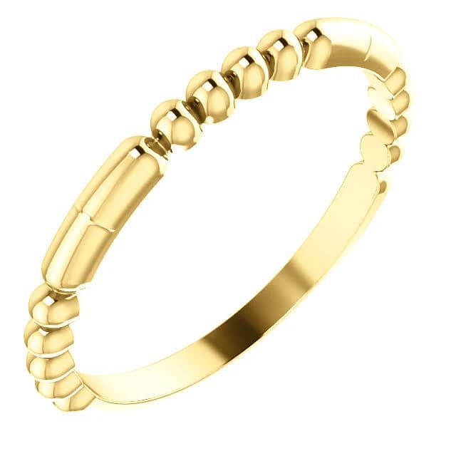 1.9mm Wide 14K Yellow Gold Stackable Ring