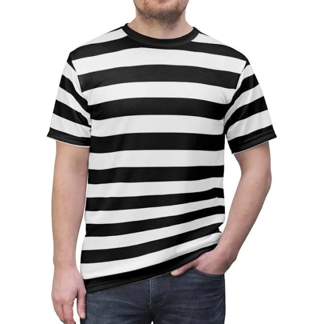 Vintage 90s Crewneck Short Sleeve Striped T-Shirt