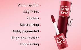 Amazon.com : 7 Colors Lip Tint Stain Set, Plumping Mini Liquid Lipstick, Korean Lip Gloss Moisturizing Natural, Multi-Use Lip and Cheek Tint, Long lasting Non-Stick Cup Waterproof，High Pigment, Vivid Color (SET A) :