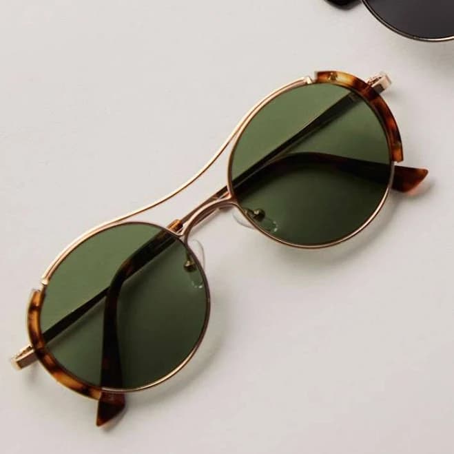 Free People Women's Euphoria Novelty Round Aviator Sunglasses