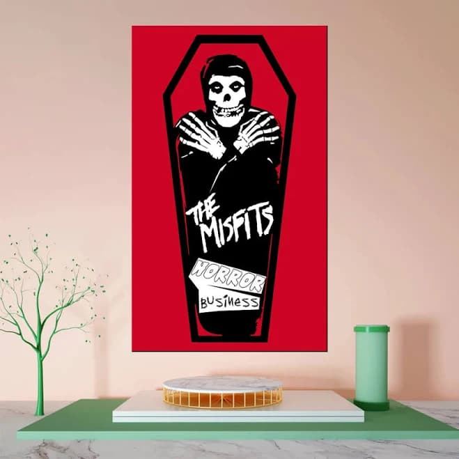 Misfits Rock Band Poster Banner Flag, Hanging Game Pool Hall Decorated With Mural Tapestry | Pool