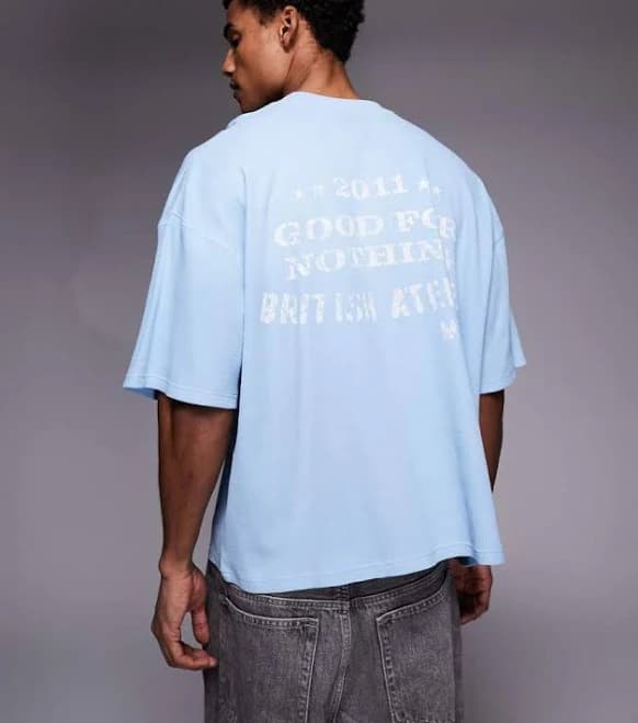 Good for Nothing Oversized T-Shirt with Stamp Back Print