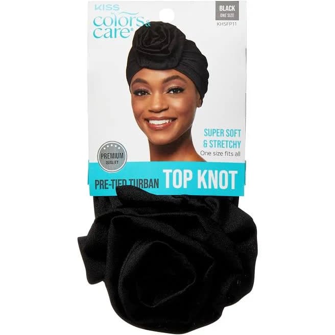 KISS Women's Top Knot Pre-Tied Stretchy Turban