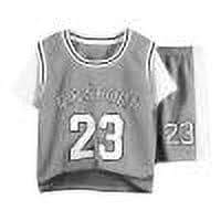 Youmylove New Summer Children Short Sleeve Sports Suit Fashion Boys Girls Basketball Training Clothes T-shirts Cute Dailywear - Walmart.com