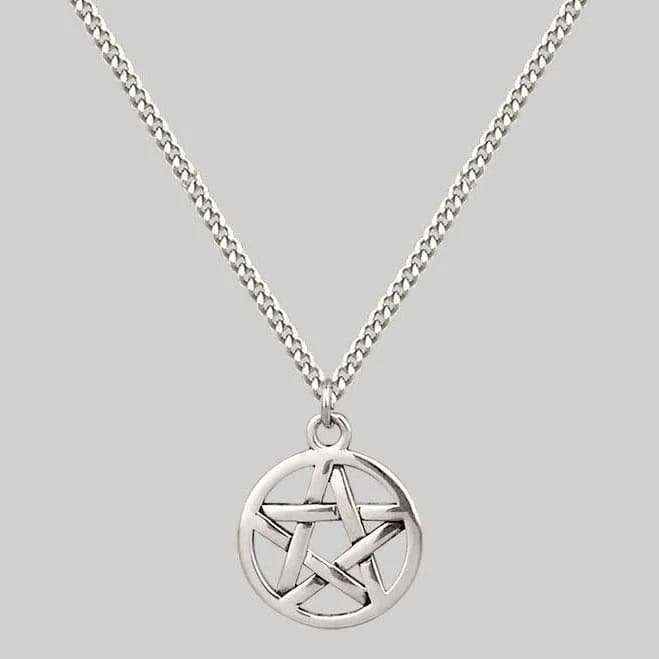 ENDORA. Silver Pentagram Necklace