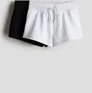 2-pack sweatshorts - Light grey marl/Black - Kids | H&M