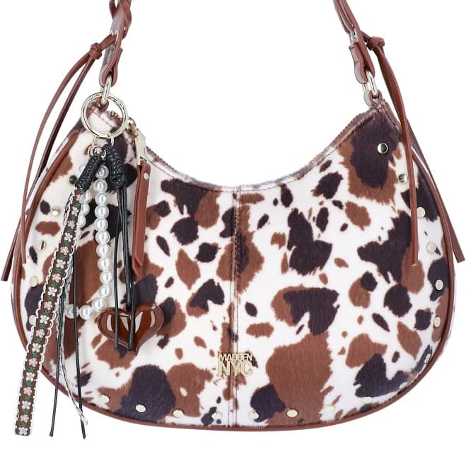 Madden NYC Women's Half Moon Stud Shoulder Bag