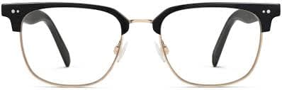 Baird Eyeglasses in Jet Black with Polished Gold | Warby Parker