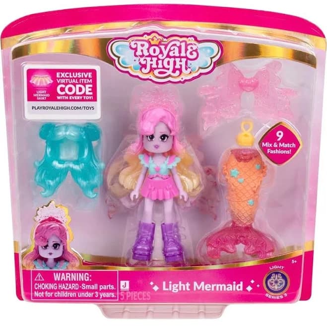 Roblox New Royale High Light Mermaid Figure And Virtual Item - New Toys & Collectibles