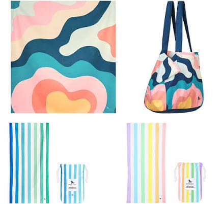 Dock Bay Get Wavy Beach Towel Bag and Picnic Blanket Set A