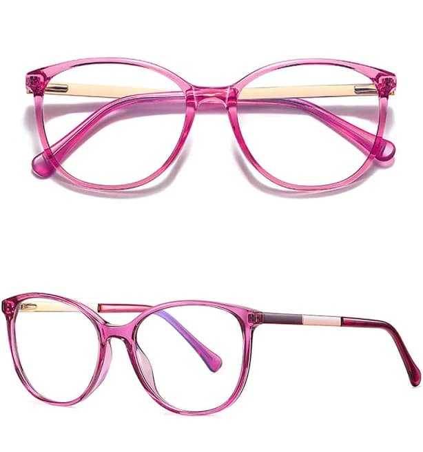Large Square Eyeglasses Frames Transparent Glasses Metal Temples