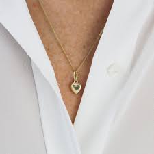14ct Gold Heart Necklace - Etsy Israel