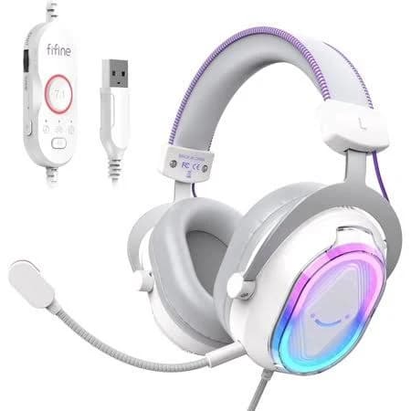 Fifine H13 PC Gaming Headset for PS5 with Noise Canceling Microphone