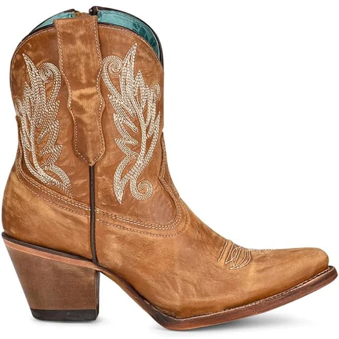 Corral Women's Golden Embroidery Ankle Boot