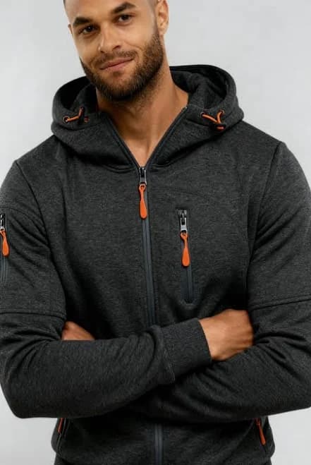 Men's Lightweight Zip-Up Hooded Jacket
