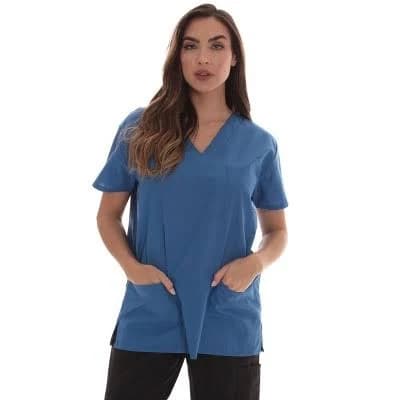 Just Love Women's V-Neck Scrub Top with Pockets