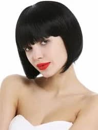 Wig women ME UP VK-4-1B Short Wig classy classic Bob style straight bangs sleek black