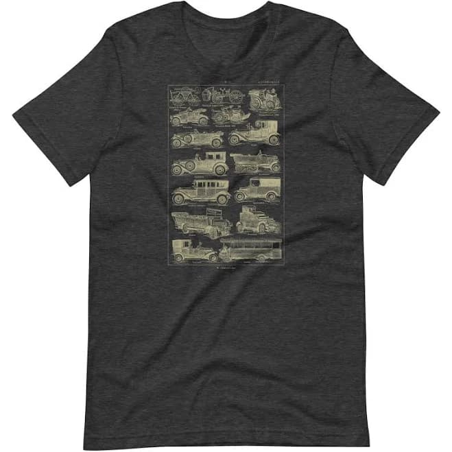 Vintage French Car Illustration T-Shirt