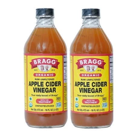 Bragg Organic Apple Cider Vinegar With The Mother Usda Certified Organic Raw, Unfiltered All Natural Ingredients 16 Ounce, 2 Pack: The Perfect Health