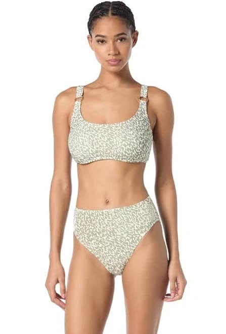 Michael Michael Kors Women's Hazy Cheetah Printed Bikini Top