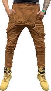 LONGBIDA Men's Denim Bib Overalls Fashion Slim Fit Jumpsuit with Pockets, Camouflage, S: Buy Online at Best Price in UAE - Amazon.ae