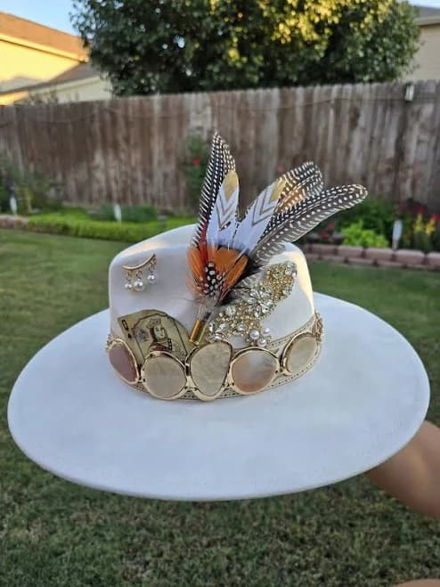 Cowgirl Hat with Feathers